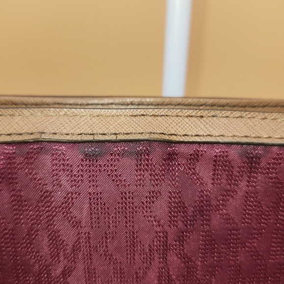 Michael Kors Burgundy Crossbody Bag with Signature Logo Design & Gold Finishes - Picture 7 of 7